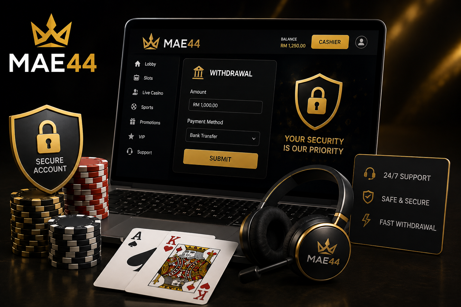 MAE44 - Managing Withdrawals, Security, and Support at MAE44 - mae44a